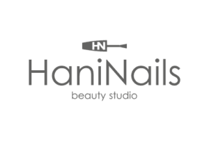 haninails logo greyscale