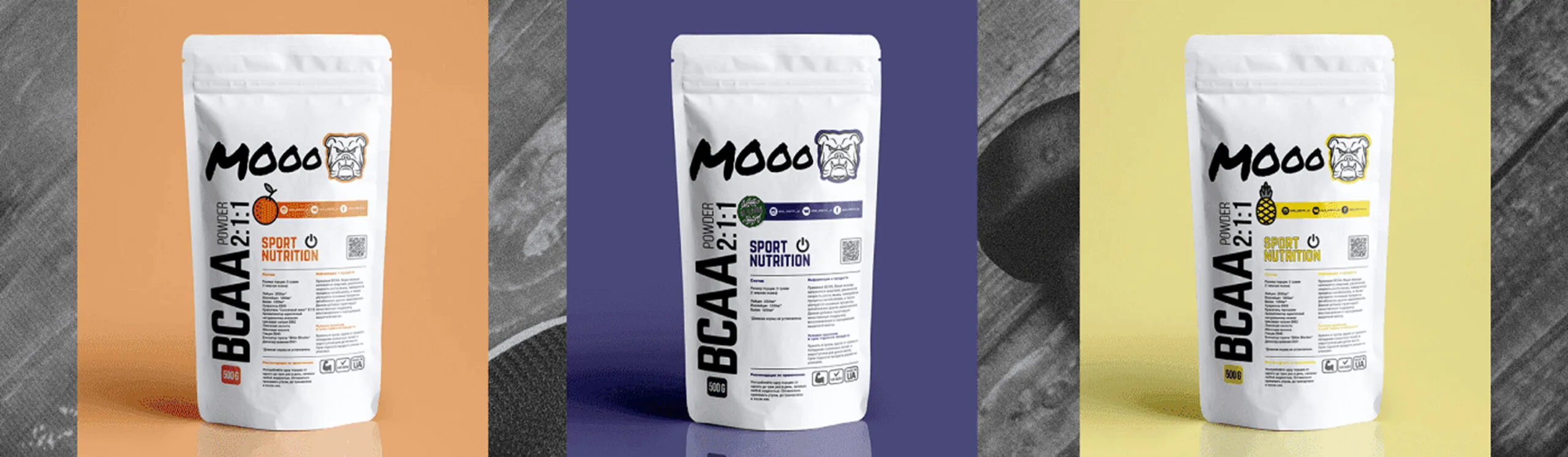 Mooo Sport Nutrition packaging system