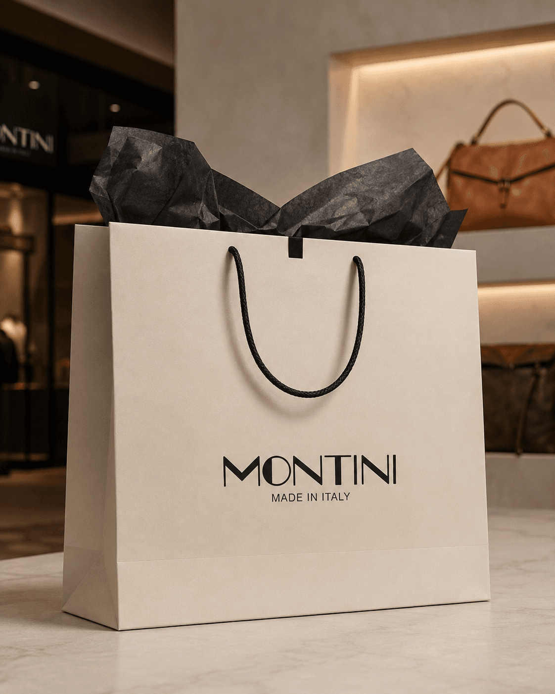 Montini Pelletteria monogram detail