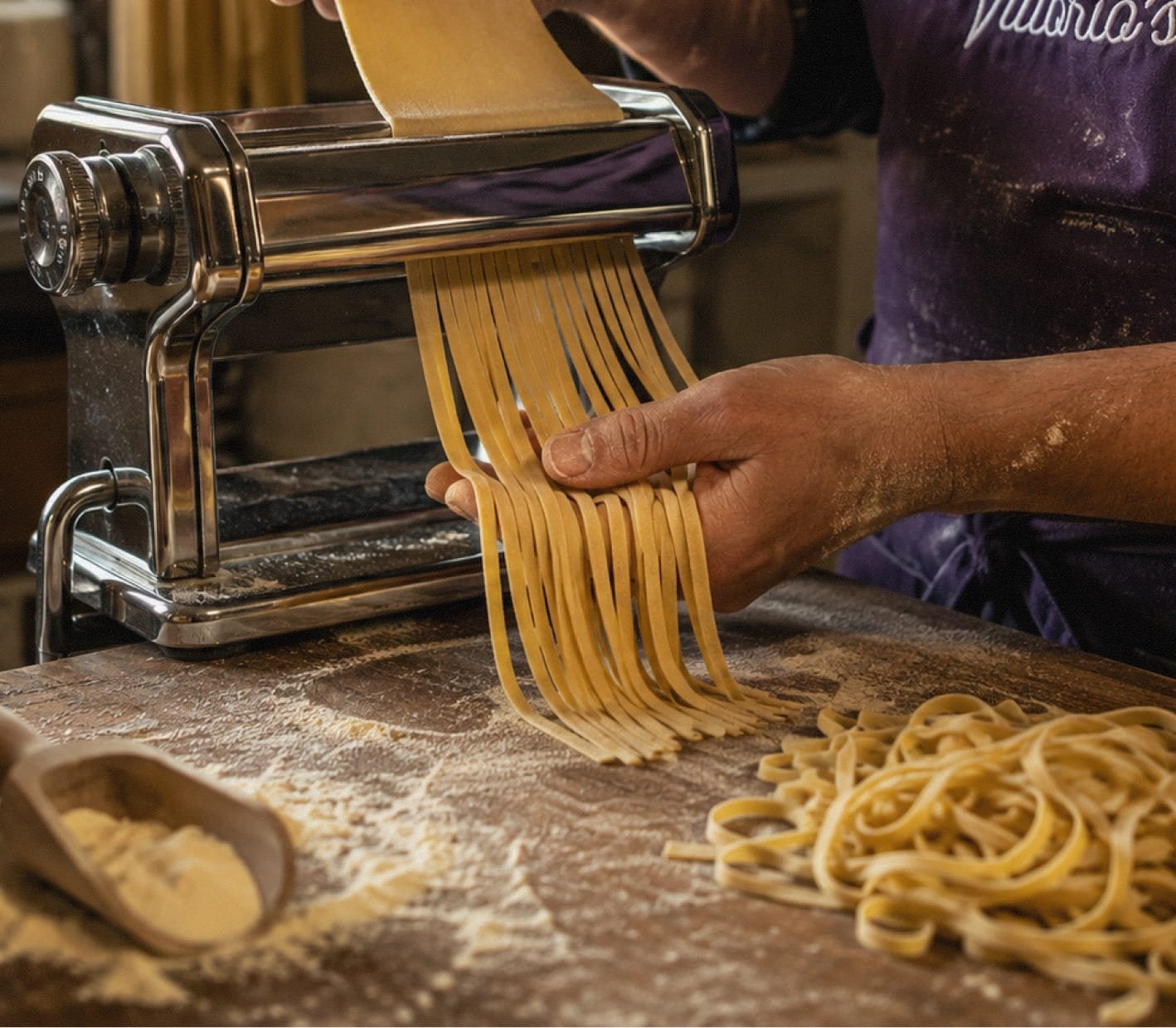 Vittorio's Pasta founder illustration development