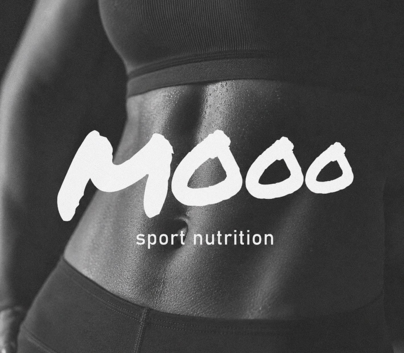 Mooo Sport Nutrition whey protein packaging design