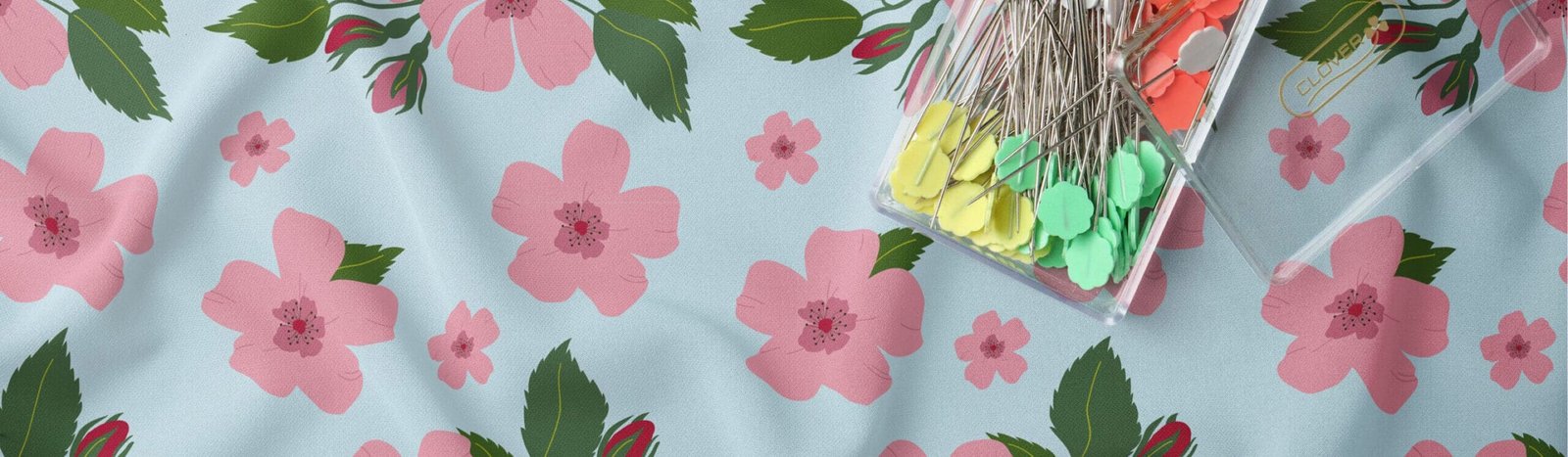 Botanical pattern design on fabric